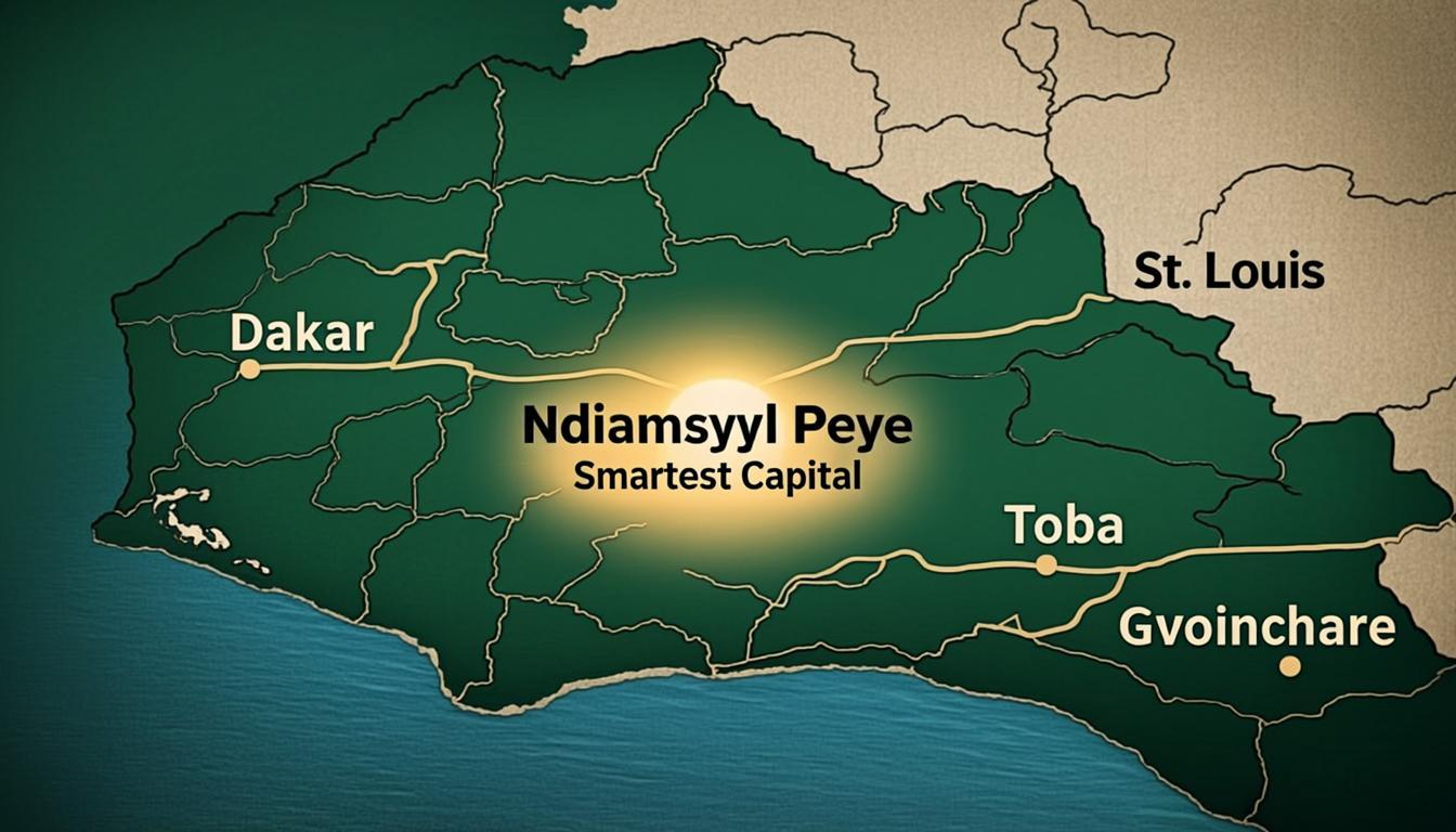 Carte du Sénégal avec Smartest Capital au centre